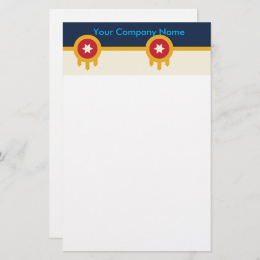 Vlag van Tulsa, Oklahoma Briefpapier (Voorkant / Achterkant)