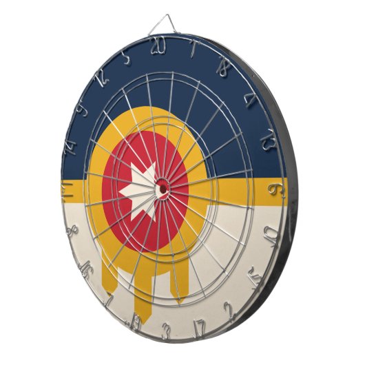 Vlag van Tulsa, Oklahoma Dartbord (Voorkant Rechts)