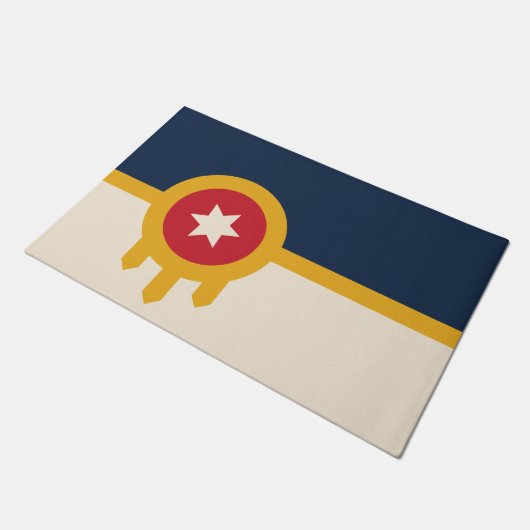 Vlag van Tulsa (Oklahoma) Deurmat (Schuin)