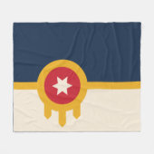 Vlag van Tulsa, Oklahoma Fleece Deken (Voorkant (Horizontaal))