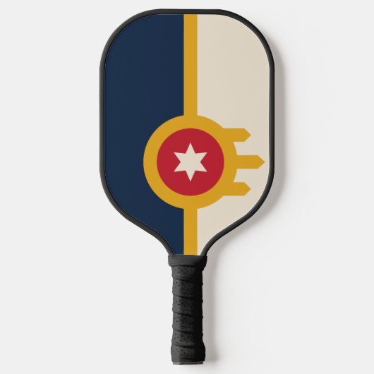 Vlag van Tulsa, Oklahoma Pickleball Paddle (Voorkant)