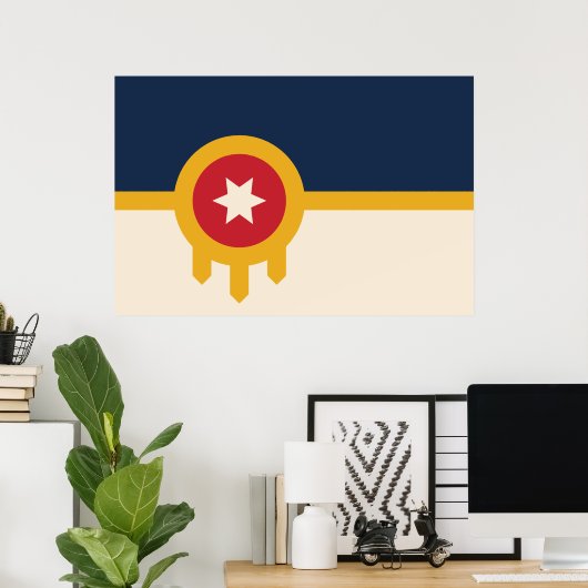 Vlag van Tulsa (Oklahoma) Poster (Thuiskantoor)