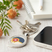 Vlag van Tulsa, Oklahoma Sleutelhanger (Zijkant)