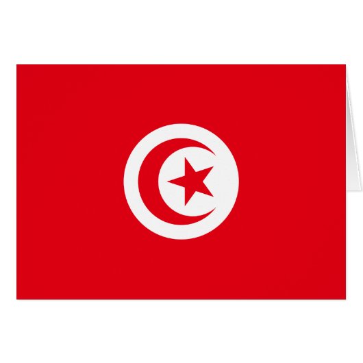 Vlag van Tunesië (Voorkant Horizontaal)