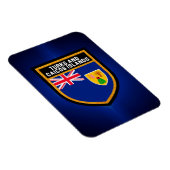 Vlag van Turken en Caicoseilanden Magneet (Rechterzijde)