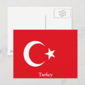 Vlag van Turkije Briefkaart (Voorkant / Achterkant)