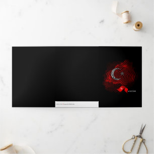 Vlag van Turkije Drieluik Kaart