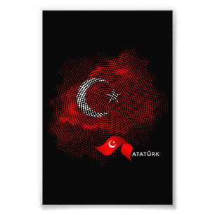 Vlag van Turkije Foto Afdruk