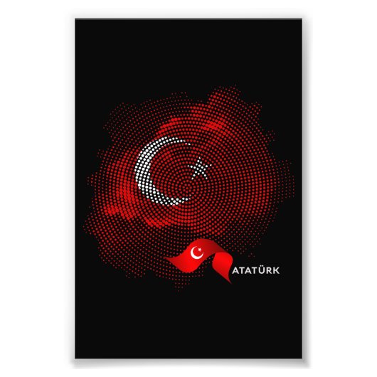 Vlag van Turkije Foto Afdruk (Voorkant)