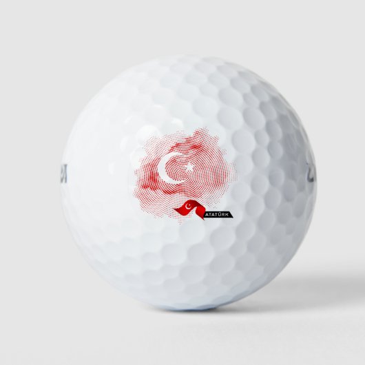 Vlag van Turkije Golfballen (Voorkant)