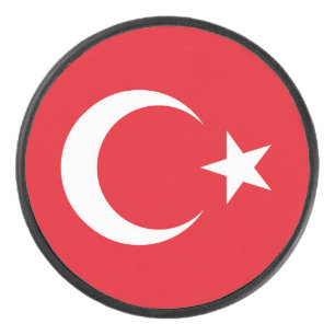 Vlag van Turkije Hockey Puck
