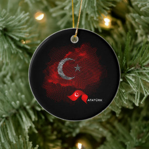 Vlag van Turkije Keramisch Ornament