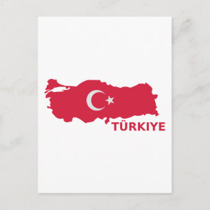 vlag van Turkije op de kaart Türkiye