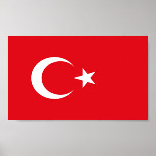 Vlag van Turkije Poster