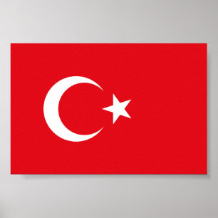 Vlag van Turkije Poster