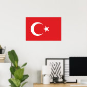 Vlag van Turkije Poster (Thuiskantoor)