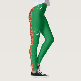 Vlag van Turkmenistan Leggings
