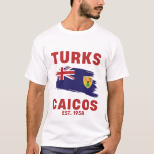 Vlag van Turks en Caicos T-shirt