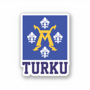Vlag van Turku, Finland Sticker