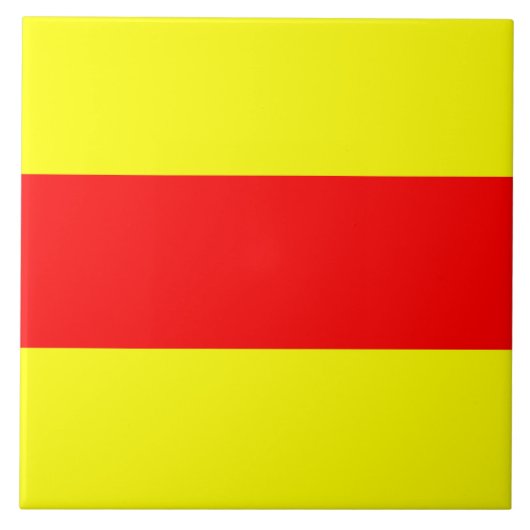 vlag van twee maritieme nautische letters tegeltje (Voorkant)