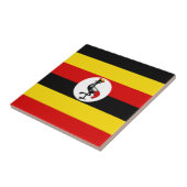 Vlag van Uganda Ceramic Tile Tegeltje (Zijkant)
