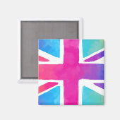 Vlag van Unievaartuig in Bright Waterverven Magneet (Voorkant / Achterkant)