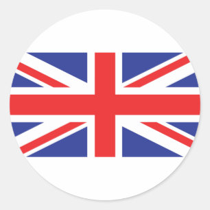 Vlag van Union Jack UK Ronde Sticker