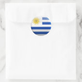 Vlag van Uruguay Ronde Sticker (Tas)