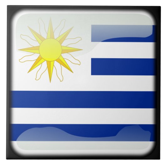 Vlag van Uruguay Tegeltje (Voorkant)
