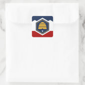 Vlag van Utah (Bijenkorf Vlag) Vierkante Sticker (Tas)