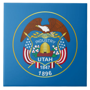 Vlag van Utah Tegeltje