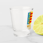 Vlag van Valencia Shot Glas (Links)
