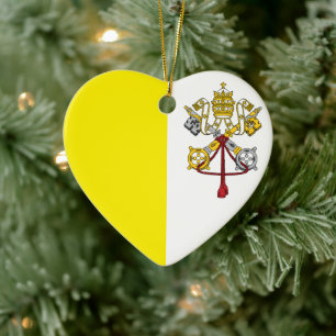 Vlag van Vaticaanstad Keramisch Ornament