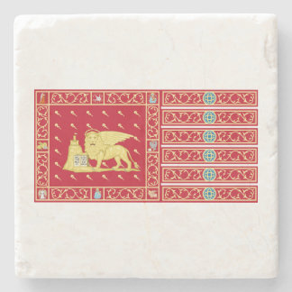 Vlag van Venetië, Italië (Venezia, Veneto, Italia) Stenen Onderzetter