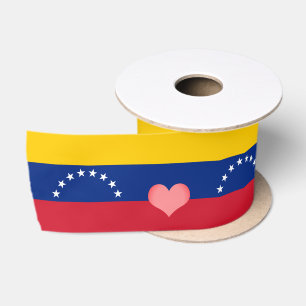 Vlag van Venezuela & Hart, ik hou van Venezuela /s Lint
