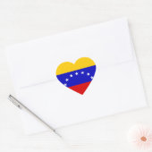 Vlag van Venezuela Hart Sticker (Envelop)