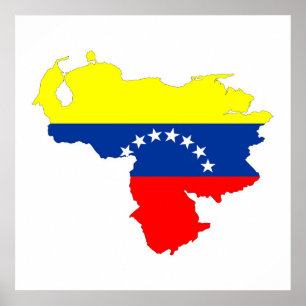vlag van venezuela - symbool poster