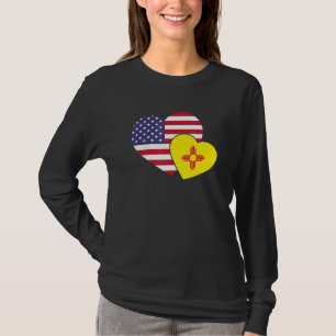 Vlag van Verenigde Staten en Nieuw-Mexico - Hoofds T-shirt