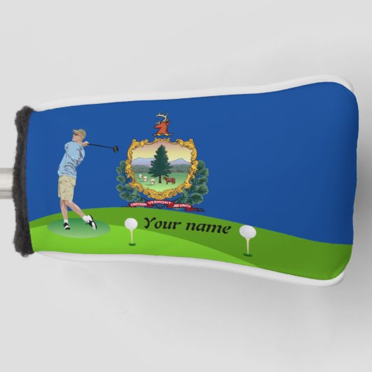 vlag van Vermont Golfheadcover (Voorkant)