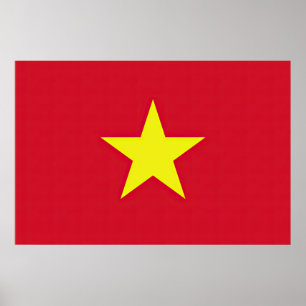 Vlag van Vietnam Poster