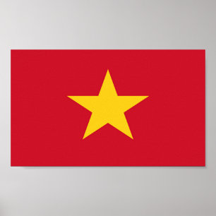 Vlag van Vietnam Poster