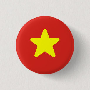 Vlag van Vietnam Ronde Button 3,2 Cm