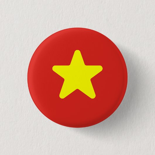 Vlag van Vietnam Ronde Button 3,2 Cm (Voorkant)