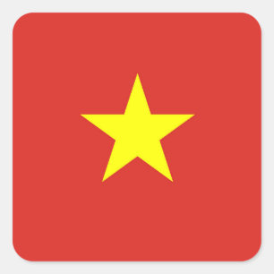 Vlag van Vietnam Vierkante Sticker
