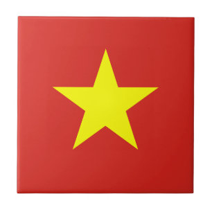 Vlag van Vietnamese keramische Tegel Tegeltje