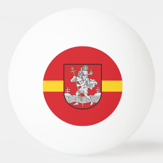 Vlag van Vilnius, Litouwen Ping Pong Ball (Voorkant)