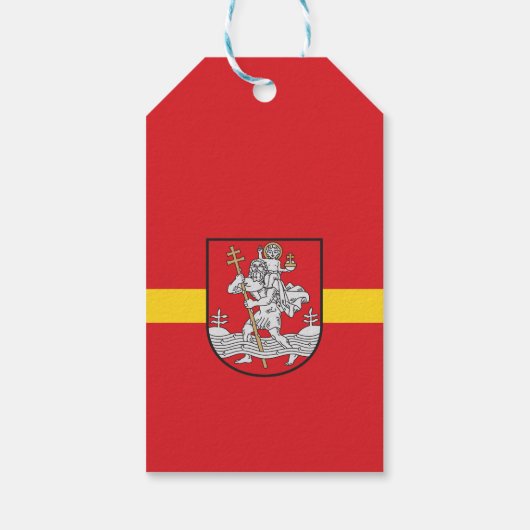 Vlag van Vilnius, Litouwse Labels Cadeaulabel (Achterkant)