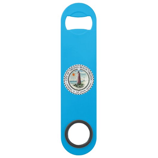 vlag van Virginia Beach (Virginia) Speed Flessenopener (Achterkant)