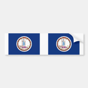 vlag van Virginia Bumpersticker
