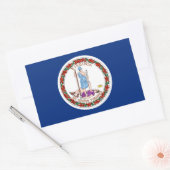 vlag van Virginia Rechthoekige Sticker (Envelop)